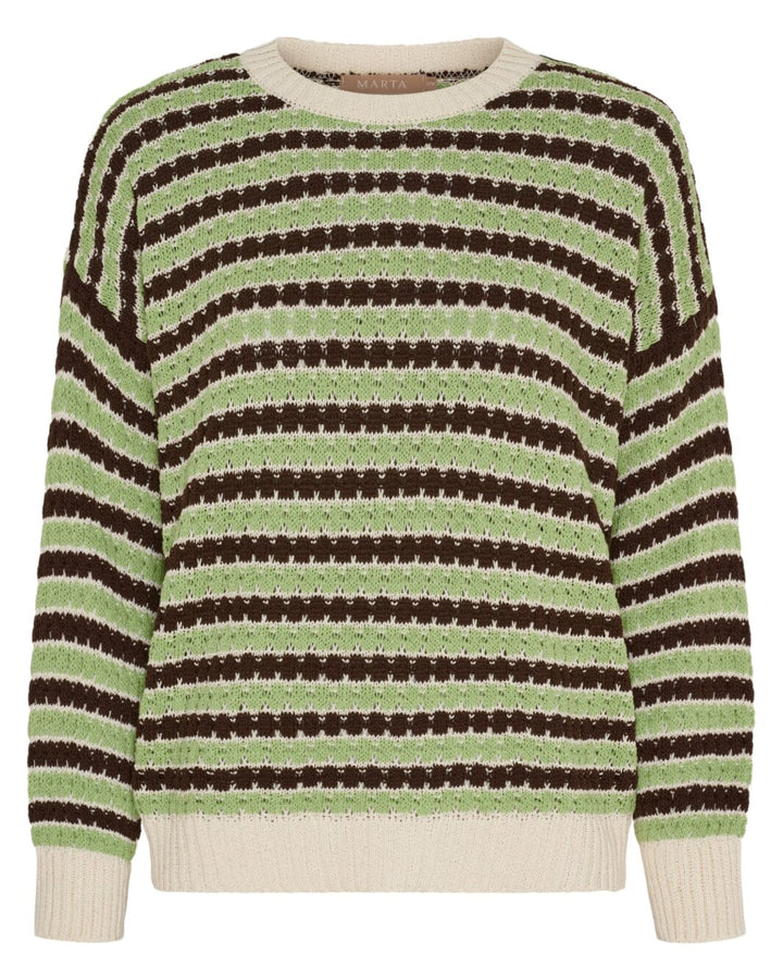 Marta Du Chateau - Mdcnivelle Knit KNA110M - Moro/Erba Strikbluser 
