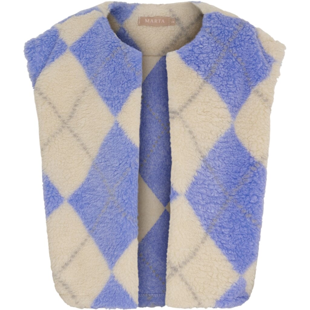 Marta Du Chateau - Mdcpam Vest 26801 - Beige/Blue Veste 
