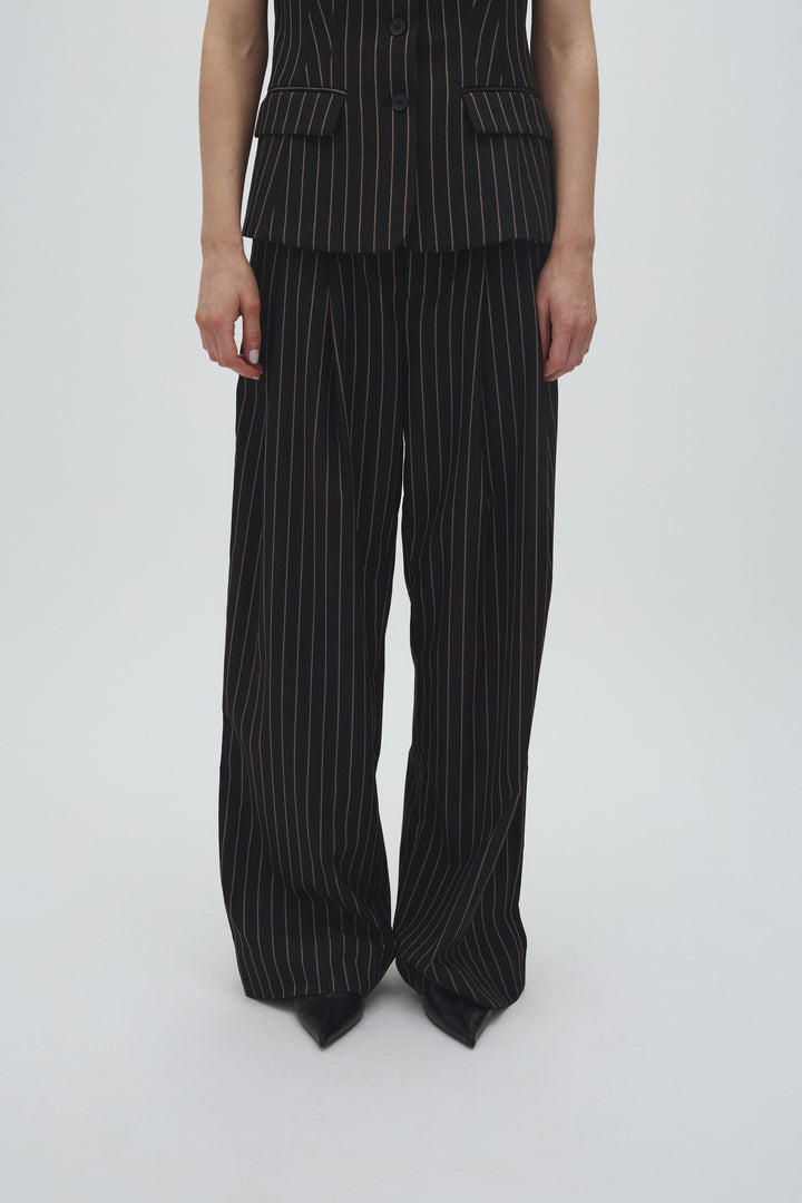 MbyM - Emeli-M 74731437 - Y85 - Black Brown Pinstripe Bukser 