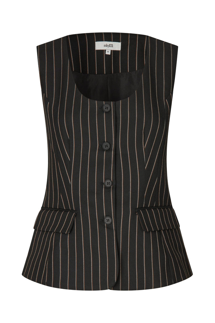 MbyM - Laylin-M 74731514 - Y85 - Black Brown Pinstripe Bluser 