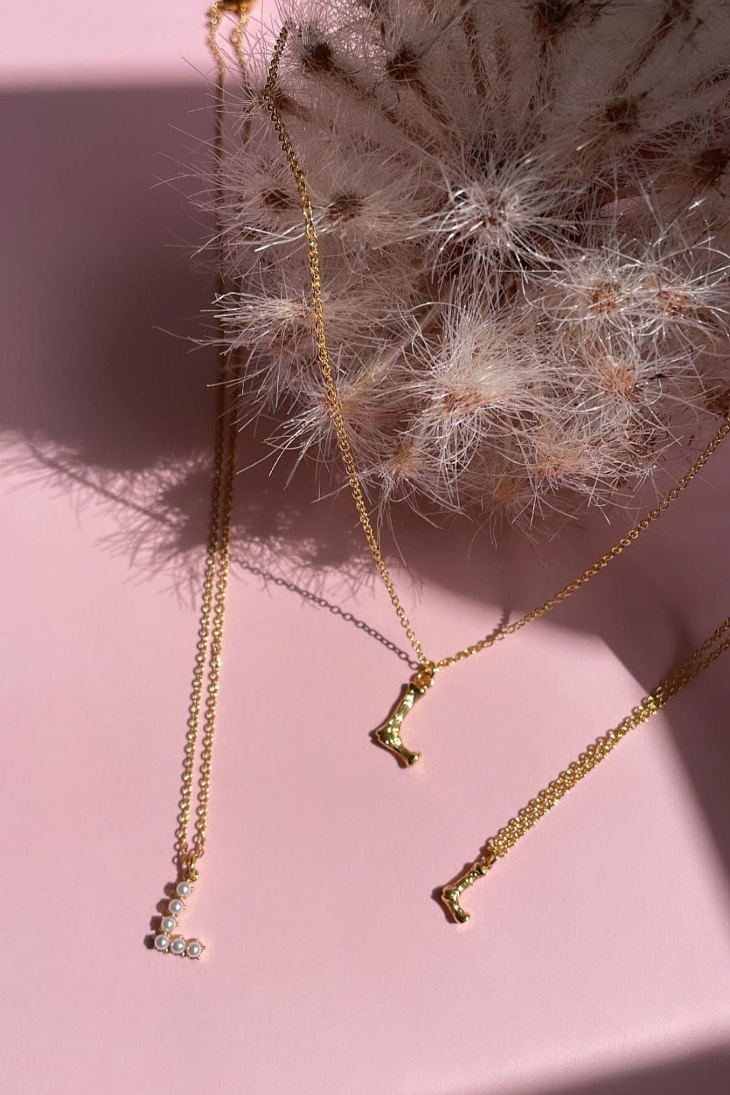 Mellow Moon - Kim Letter Necklace - Forgyldt