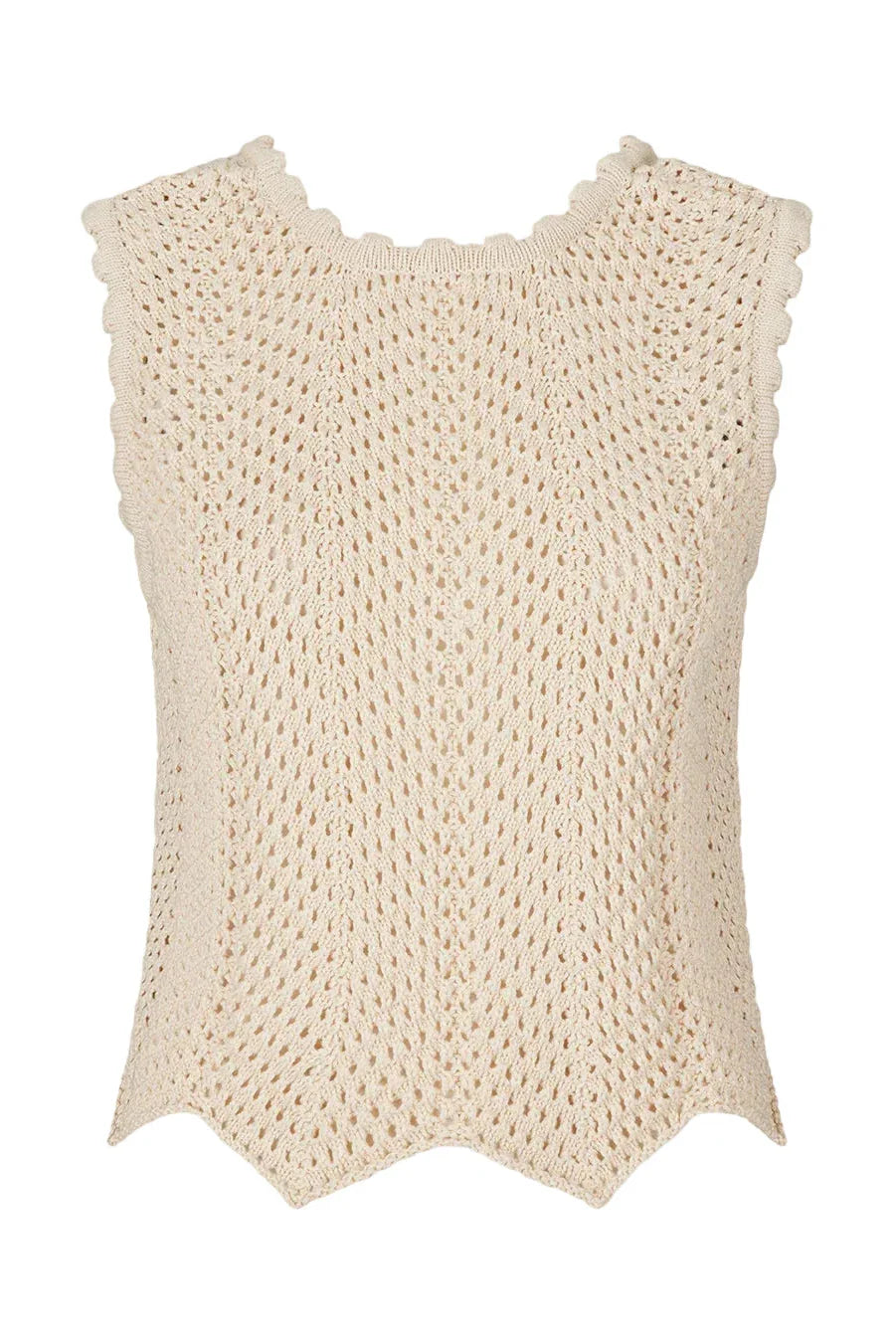 Modström - Carymd Top 56771 - 100 - Summer Sand Strikbluser 