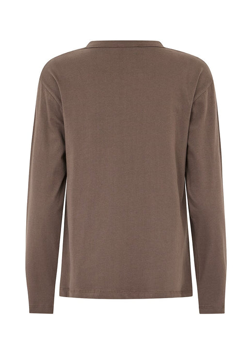 ModströM - Hellenmd Logo Ls T-Shirt 59828 - 5508 - Seal Brown T-shirts 