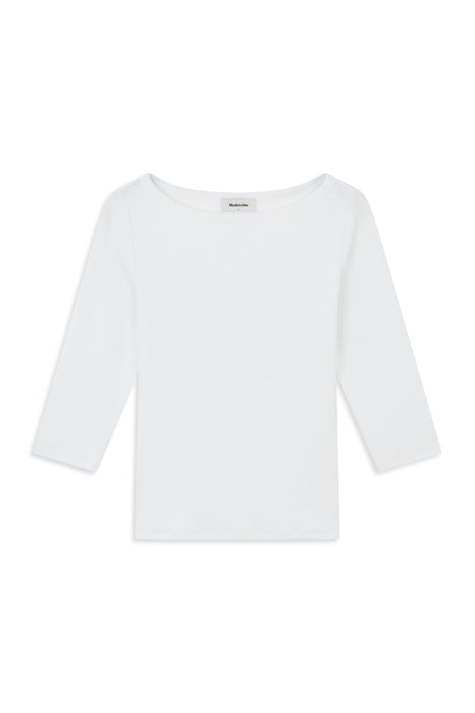 ModströM - Igormd Boatneck T-Shirt 59929 - 00007 - Off White Bluser 