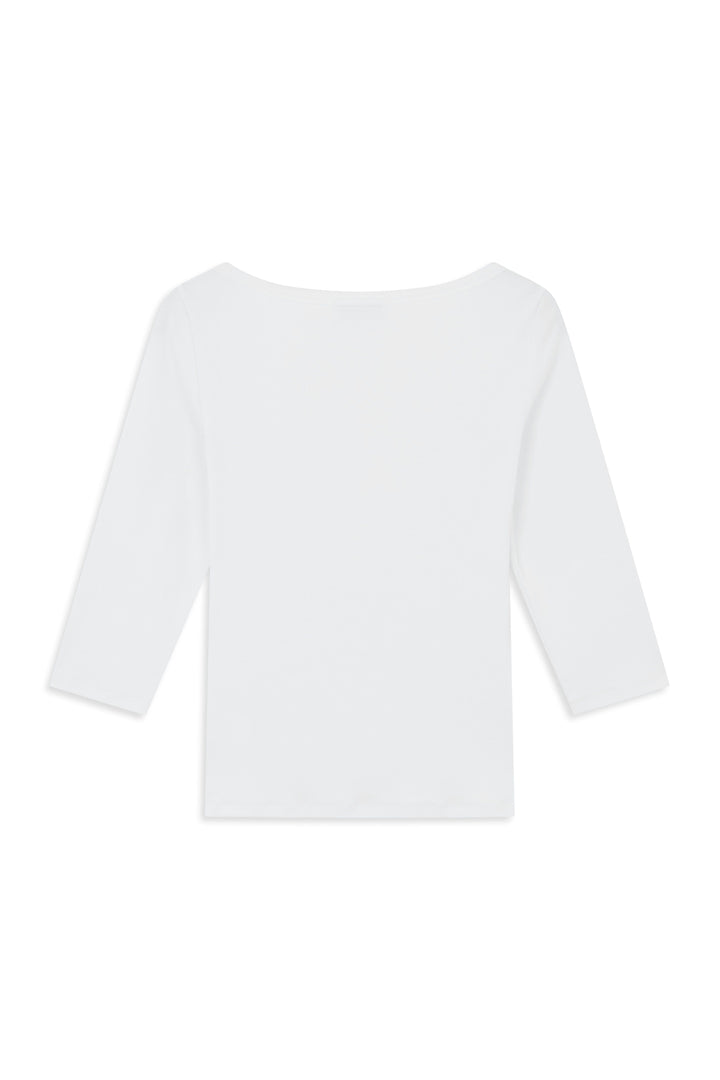 ModströM - Igormd Boatneck T-Shirt 59929 - 00007 - Off White Bluser 