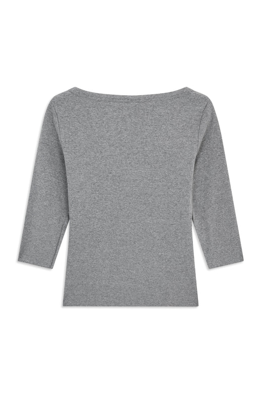 ModströM - Igormd Boatneck T-Shirt 59959 - 07088 - Dark Grey Melange Bluser 