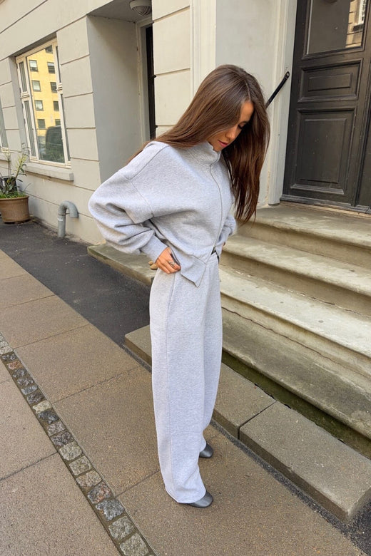 Modström - Tiamd Straight Pants 59813 - 7087 - Grey Melange Bukser 