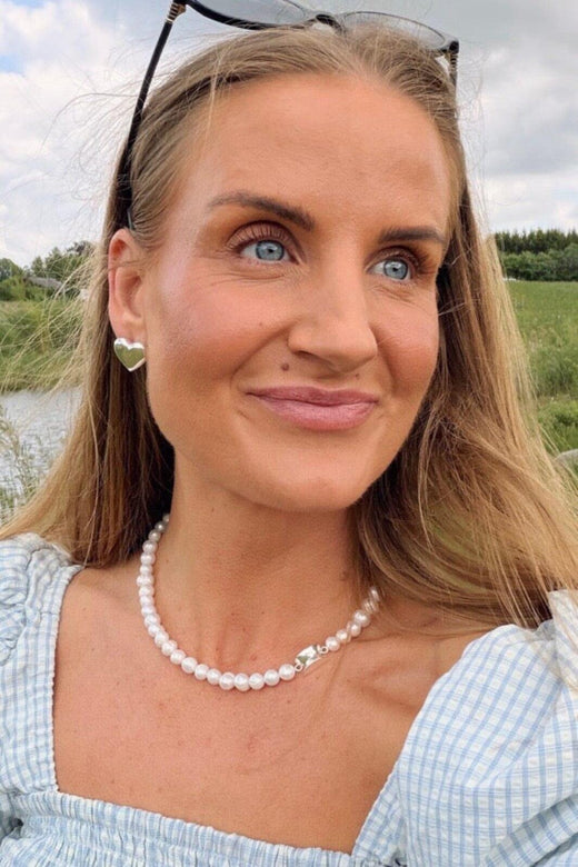 Molly&My Jewellery x Julie Elsebeth - Hjerteslag Øreringe - Forsølvet Øreringe 