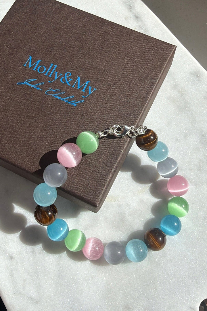 Molly&My Jewellery x Julie Elsebeth - Øjne I Nakken Armbånd - Forsølvet Armbånd 