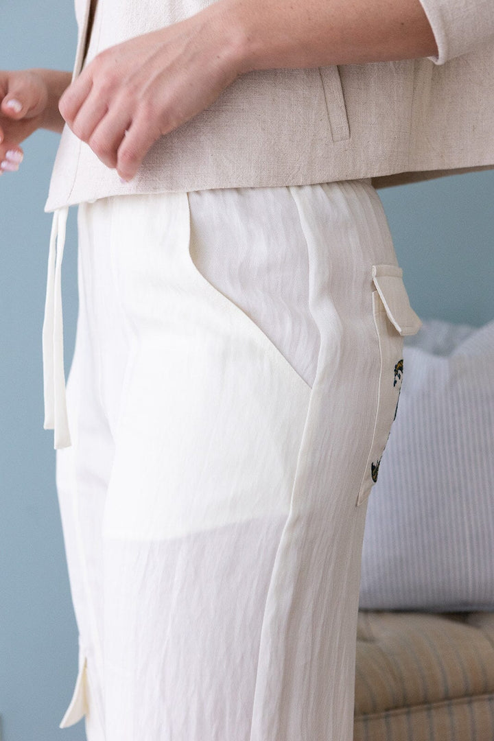 Molly&My x Melanie Due - Inga D Pants New 169236 - 122 - Creme Bukser 