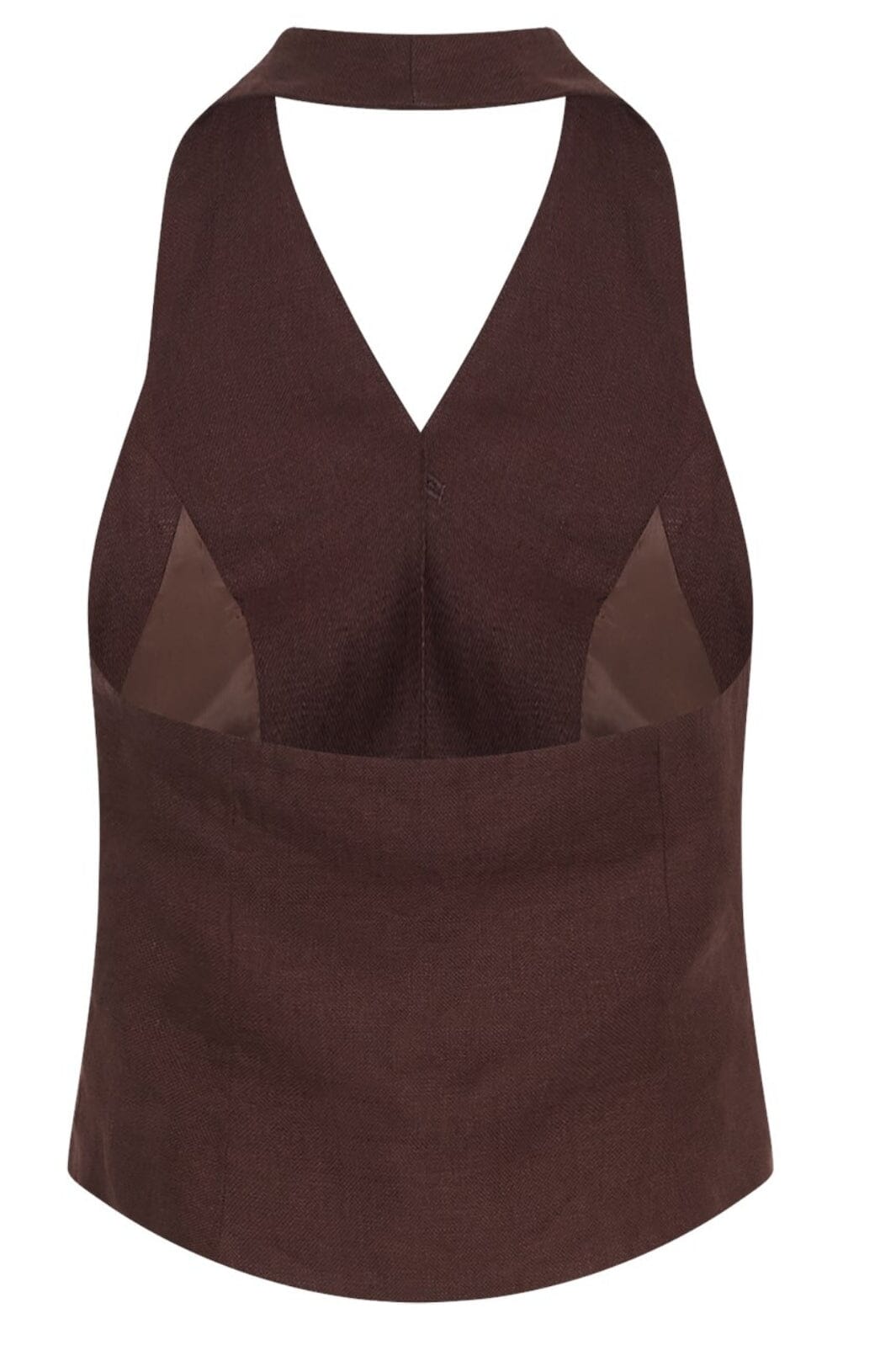 MSCH Copenhagen - Mschnaira Claritta Halterneck Waistcoat 19056 - Fudge