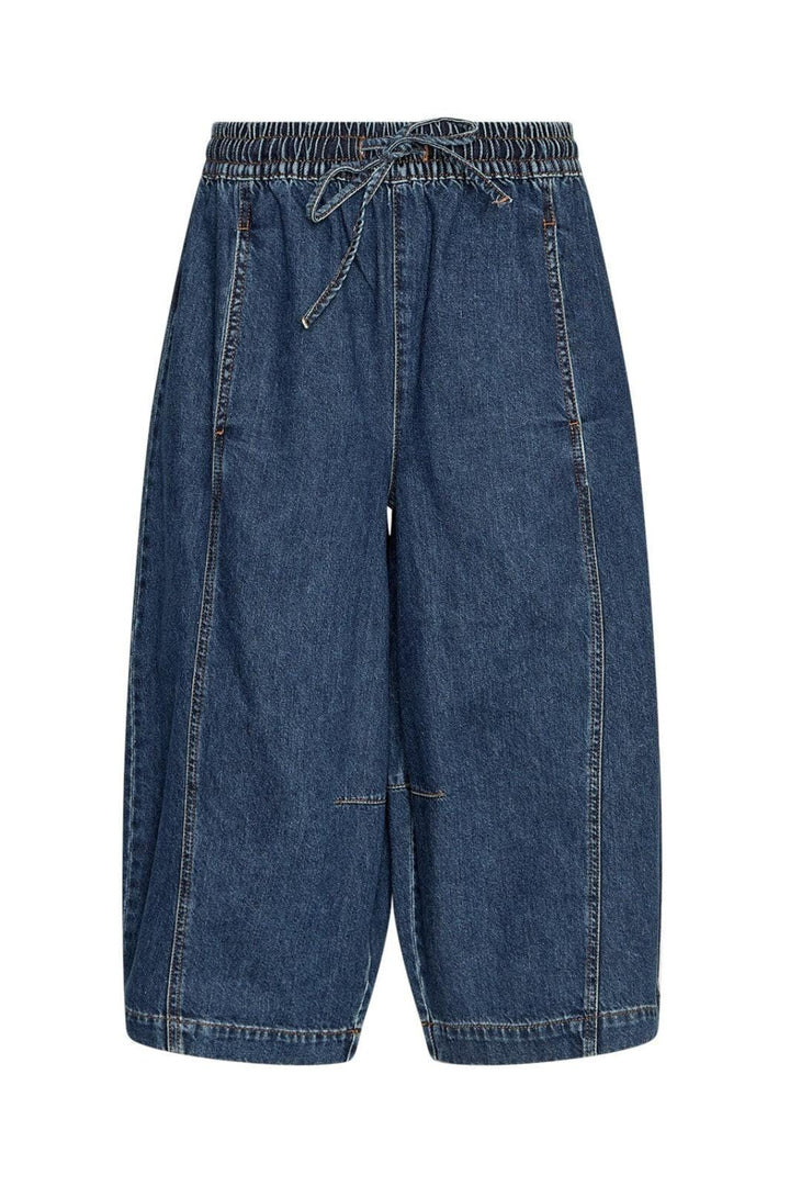 MSCH Copenhagen - Mschmanna Alena Culotte Pants 19848 - Mid Blue Wash Bukser 