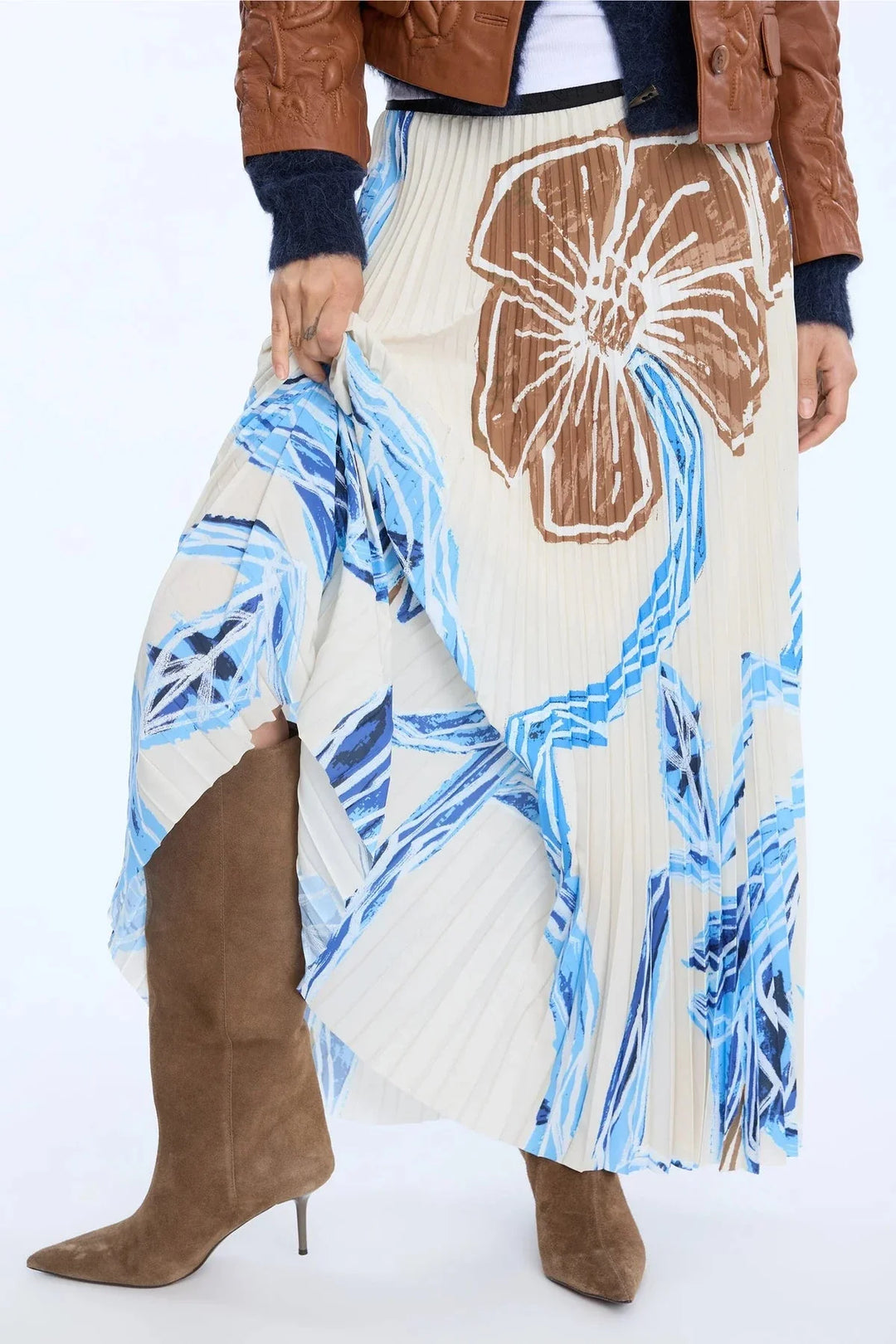 Munthe - Taulla 262121126225 - 136 - Print Blue Nederdele 