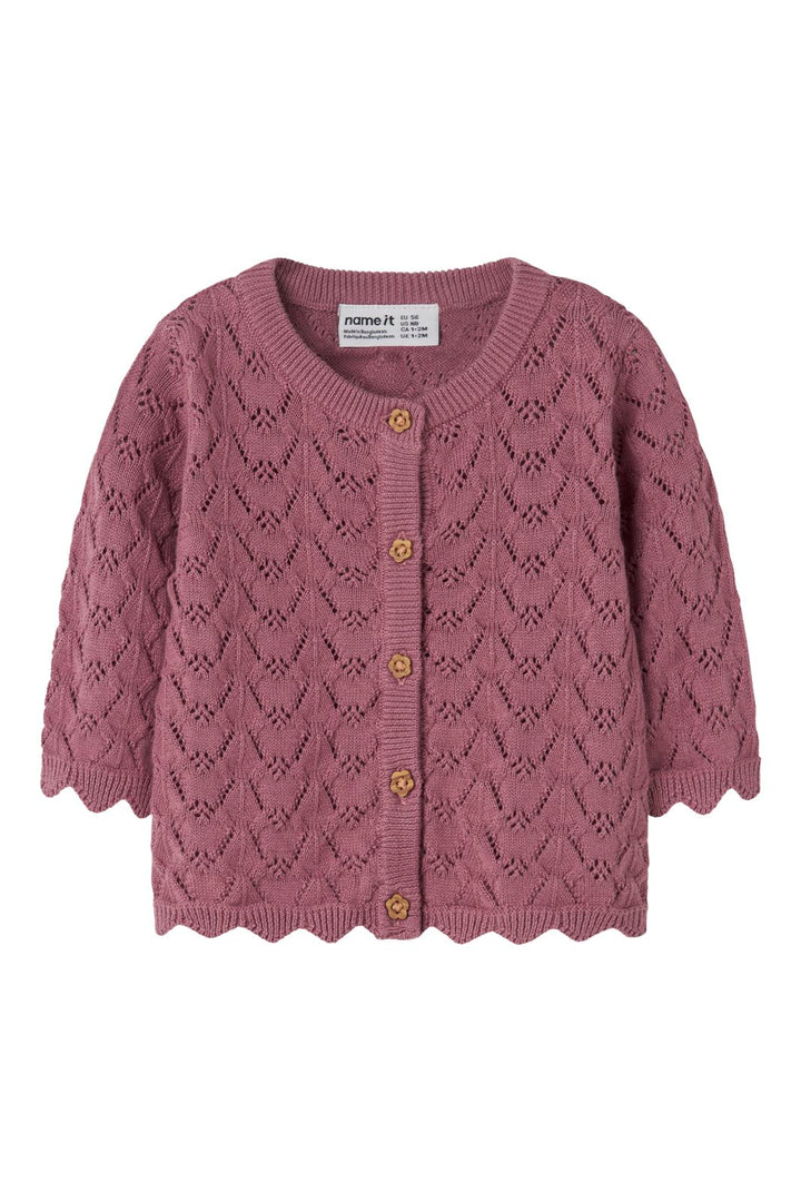 Name It - Nbfharriet Ls Knit Card - 5000030 Mesa Rose