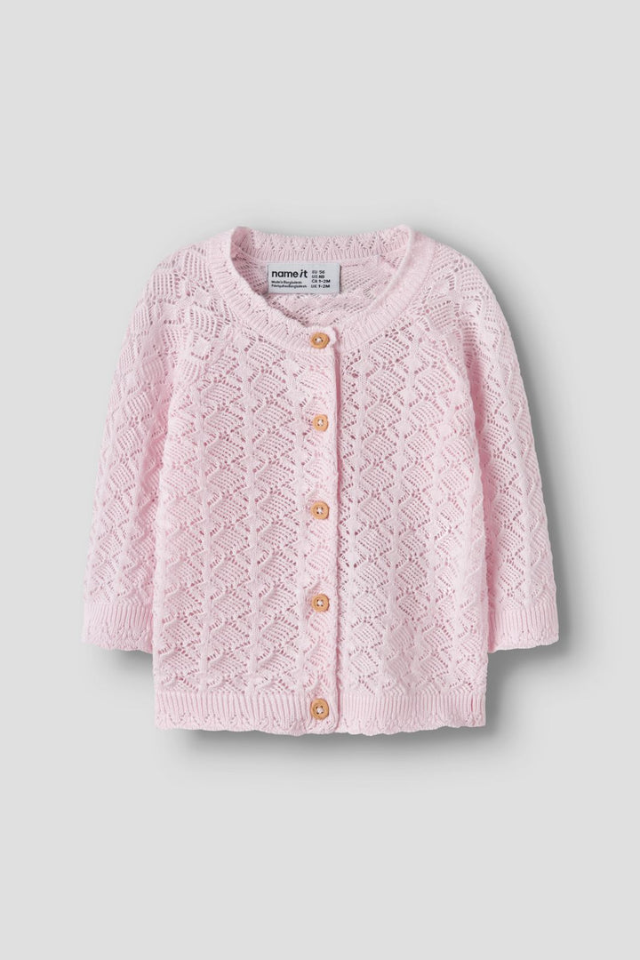 Name It - Nbfjenny Ls Knit Card - 5013355 Cradle Pink