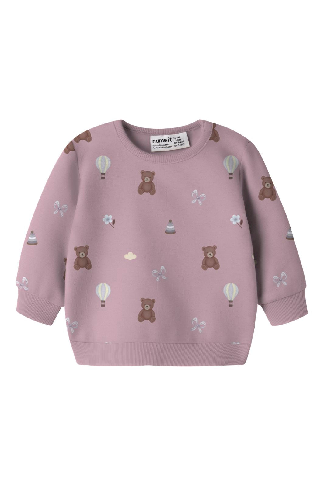 Name It - Nbfragine Ls Sweat - 5118522 Mauve Shadows
