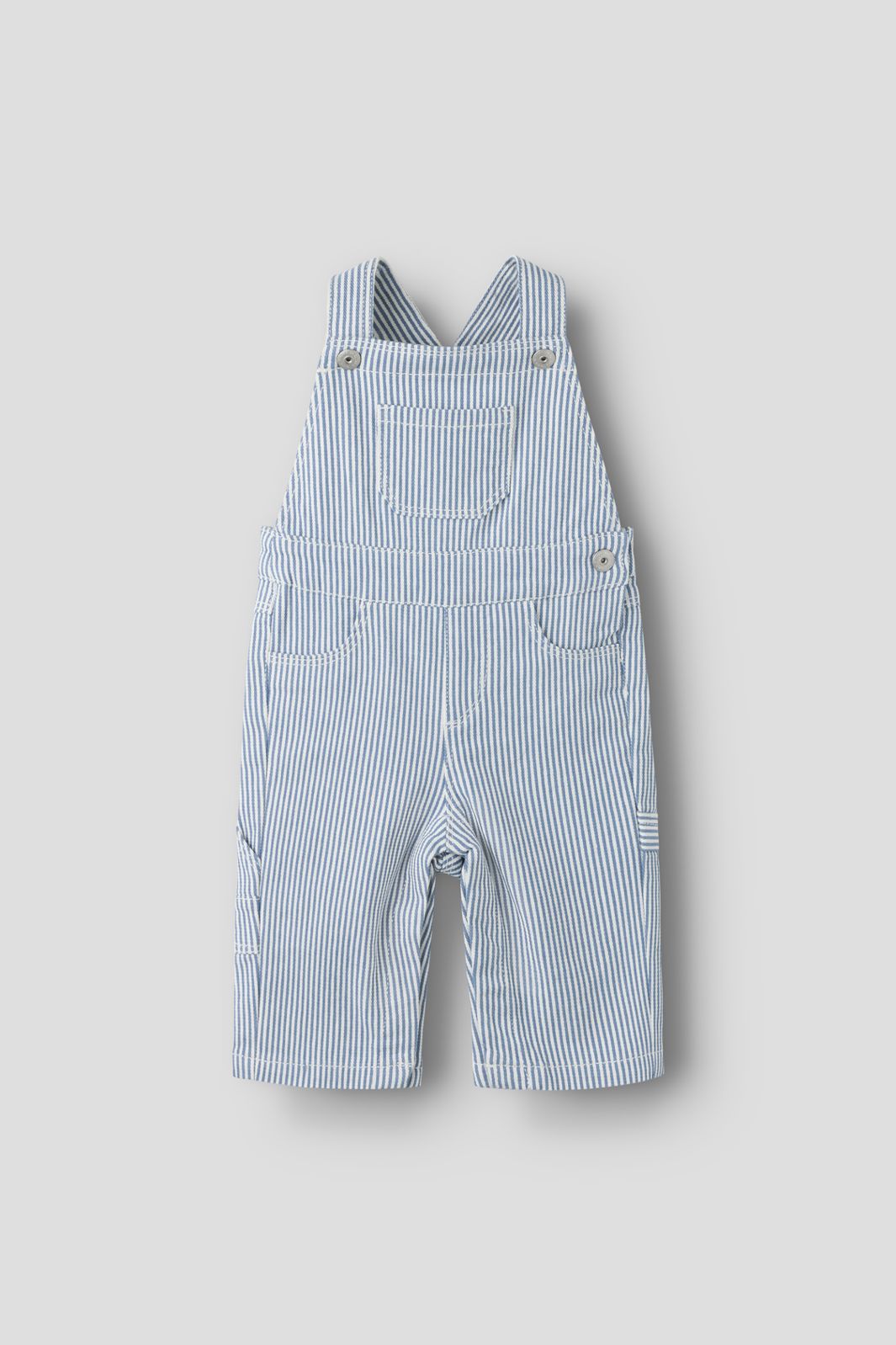Name It - Nbnnola Loose Stripe Overall 2299-Yf - 5121936 White Moonlight Blue