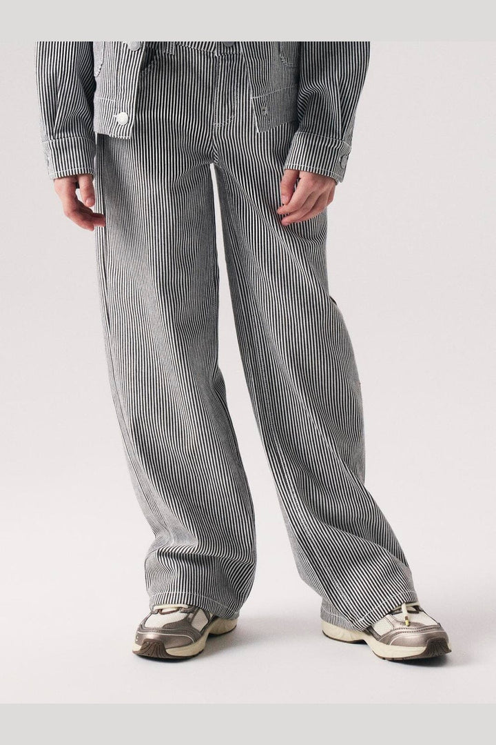 Name It - Nkfrose Wide Stripe Pants 2299-Yf - 5142223 White Delicioso