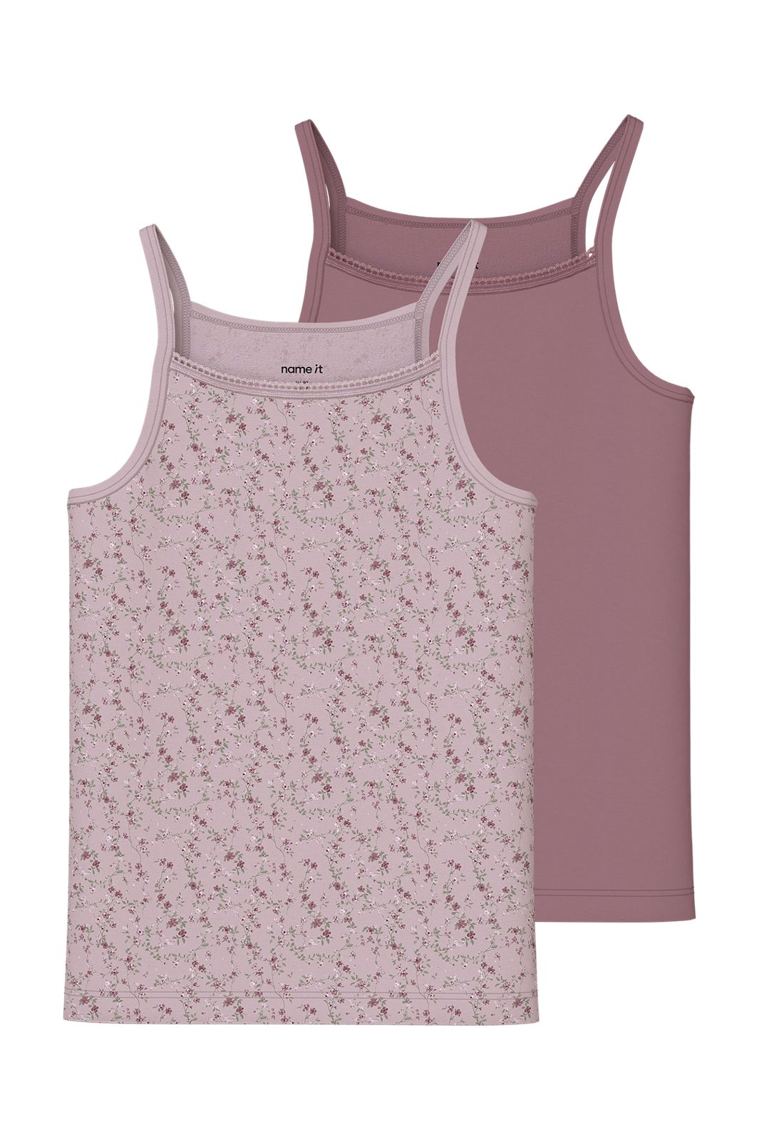 Name It - Nkfstrap Top Violetflower - 5112806 Violet Ice W/ Wistful Mauve