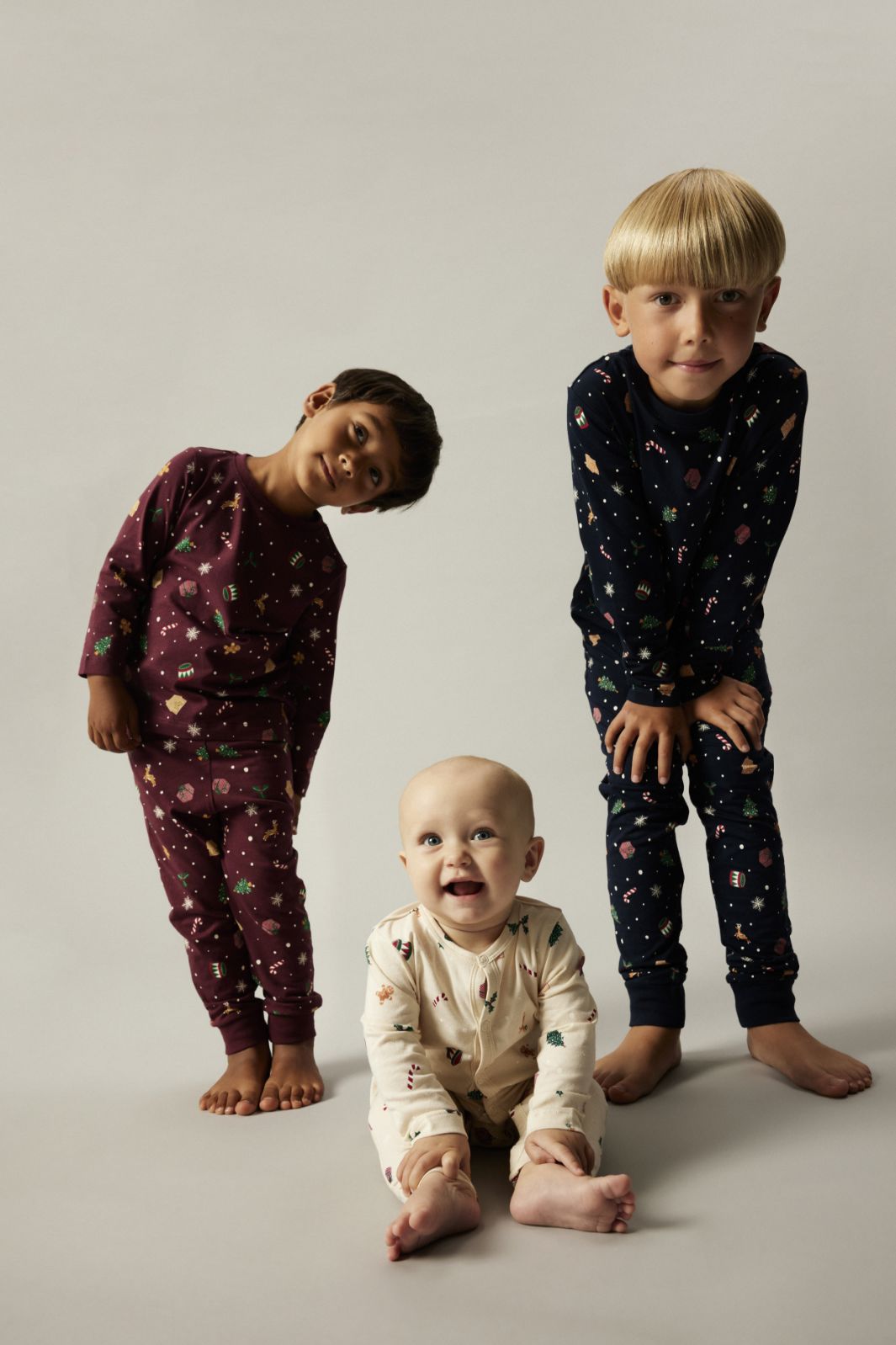 Name It - Nknvismas Ls Nightset - 4879845 Navy Blazer Xmas Aop Navy Nattøj 