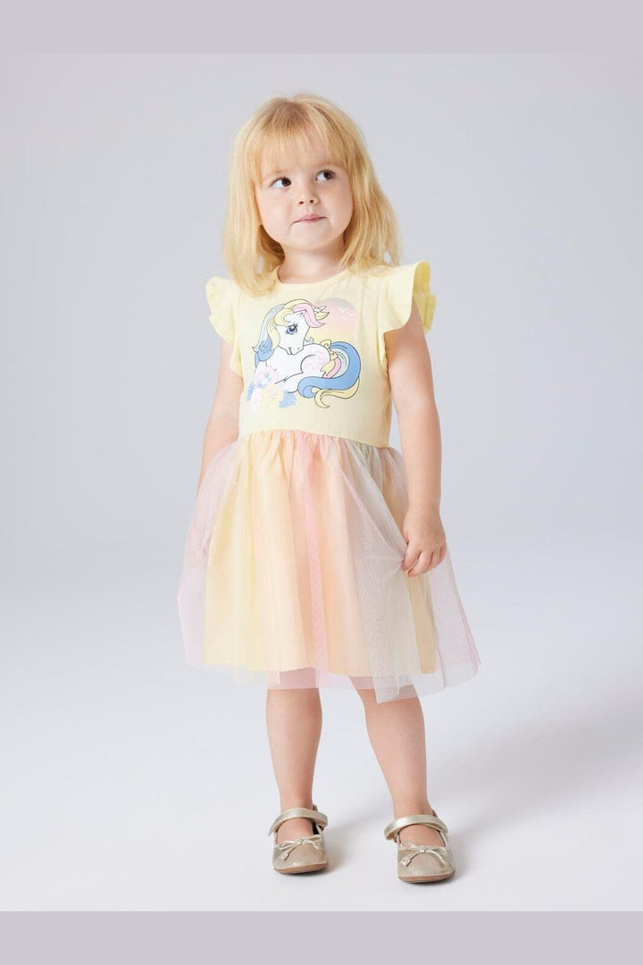 Name It - Nmfadaja Ss Tulle Dress - 4998563 Double Cream
