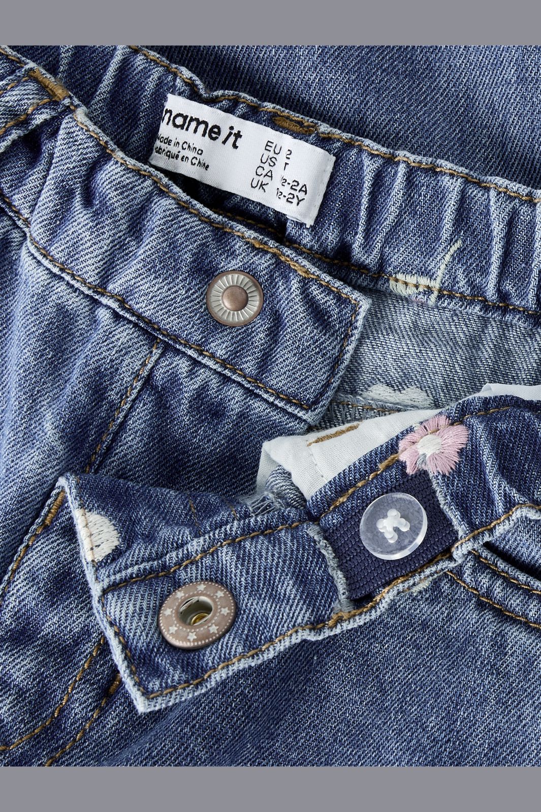 Name It - Nmfbella Barrel Emb Jeans 4870-Ov L - 5039142 Medium Blue Denim Emb