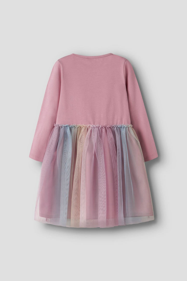 Name It - Nmfjolina Ls Tulle Dress - 5041701 Lilas