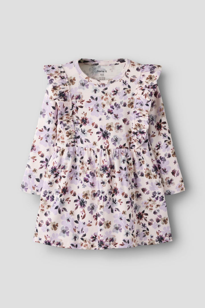 Name It - Nmfkayla Ls Dress Xnoos - 5098683 Calcite Grape Compote/Shopping Bag