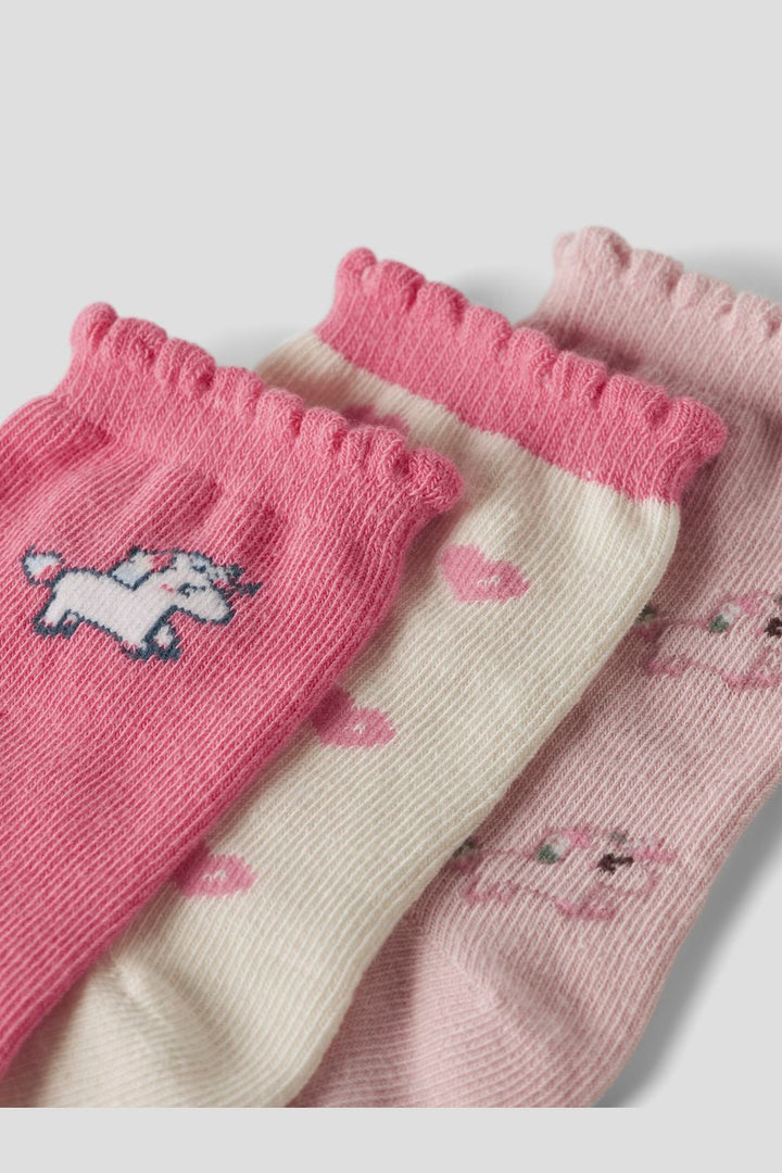 Name It - Nmflexsok Sock - 5053287 Flowering Ginger Antique White + Lotus
