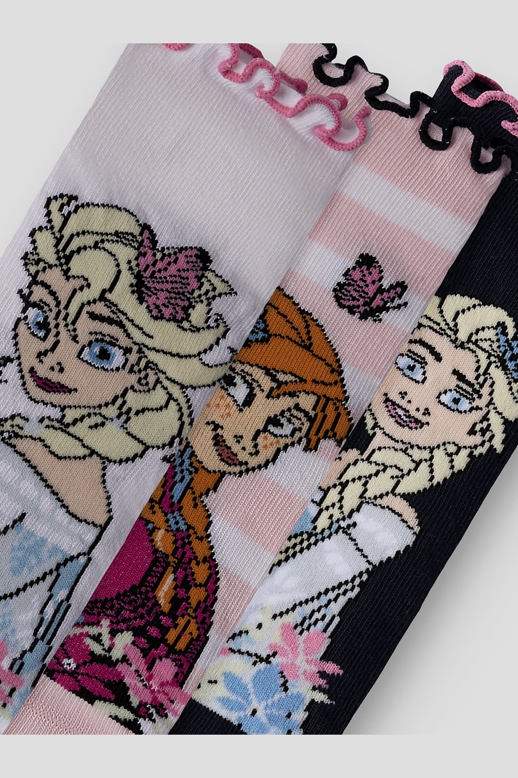 Name It - Nmfmesa Frozen Sock Wdi - 4998583 Navy Blazer 3P Navy B+Brigth W+Cradle Pink