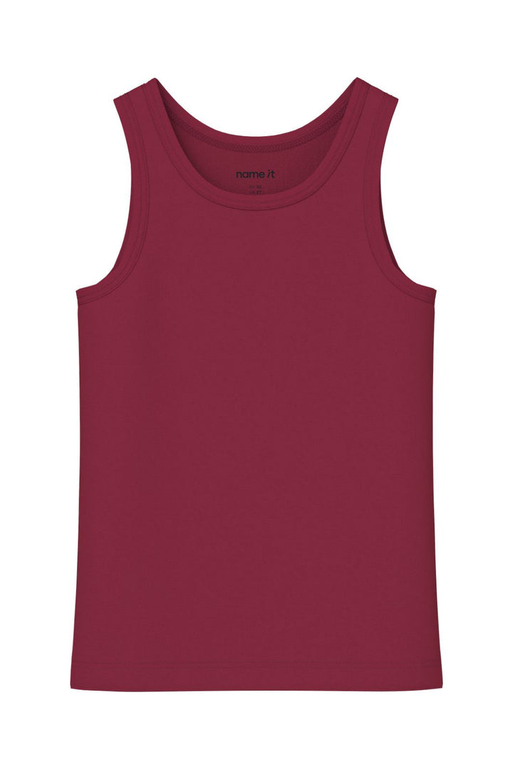 Name It - Nmftank Top Cutie Heart - 5098816 Parfait Pink W/ Rumba Red