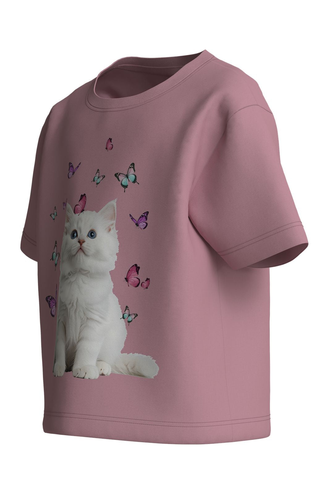 Name It - Nmfvotea Ss Nreg Top - 5088892 Lilas Kitten Butterflies