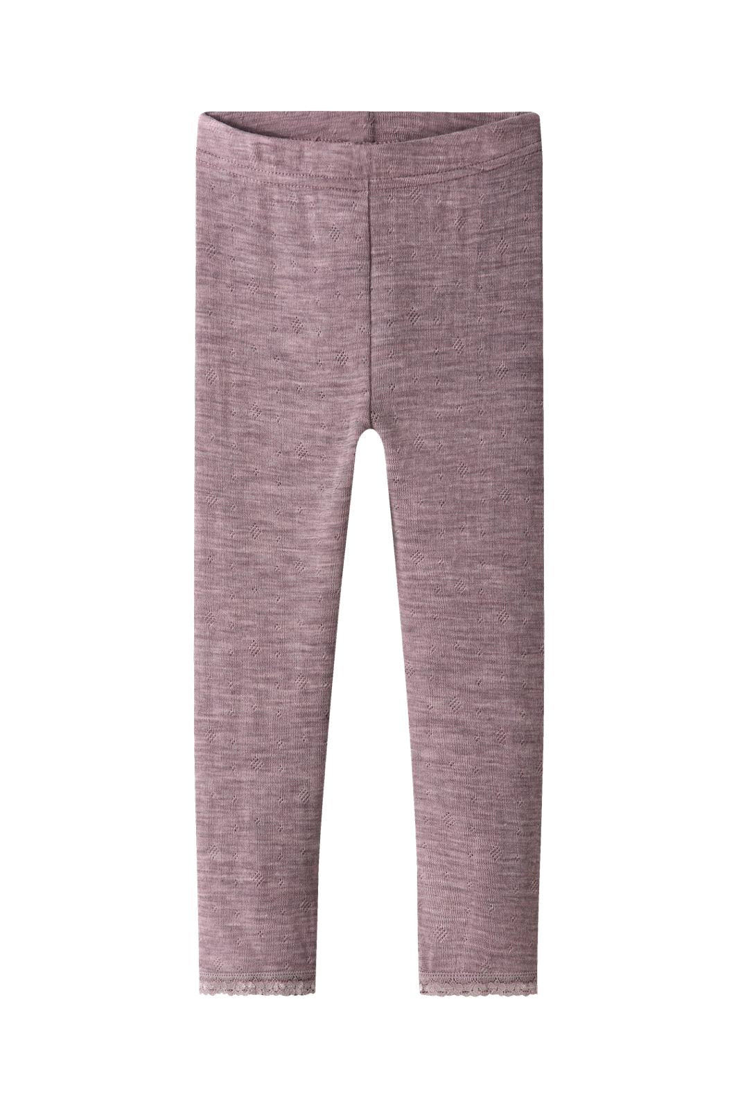 Name It - Nmfwang Wool Neddle Legging Solid - 4968798 Toadstool