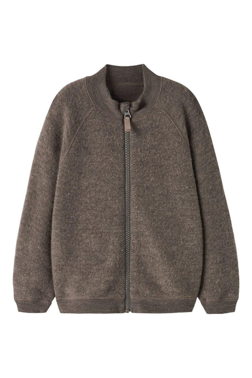 Name It - Nmfwmino Wool Brushed Ls Card - 5079569 Morel Cardigans 