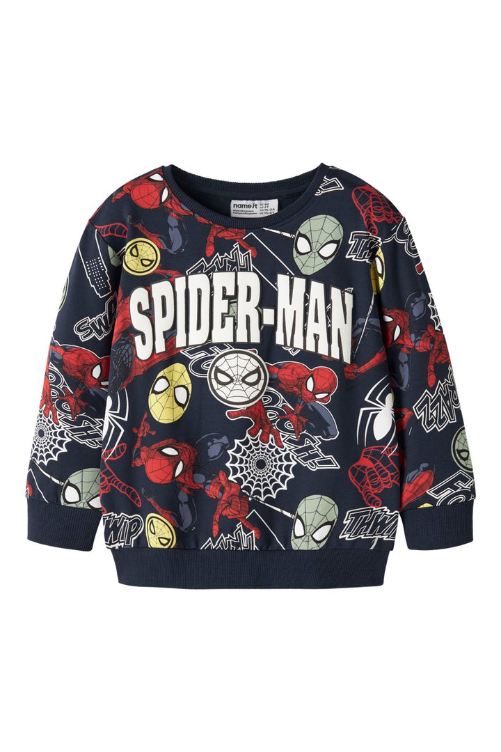 Name It - Nmmjacco Spider Nreg Sweat Mar - 5043458 Navy Blazer