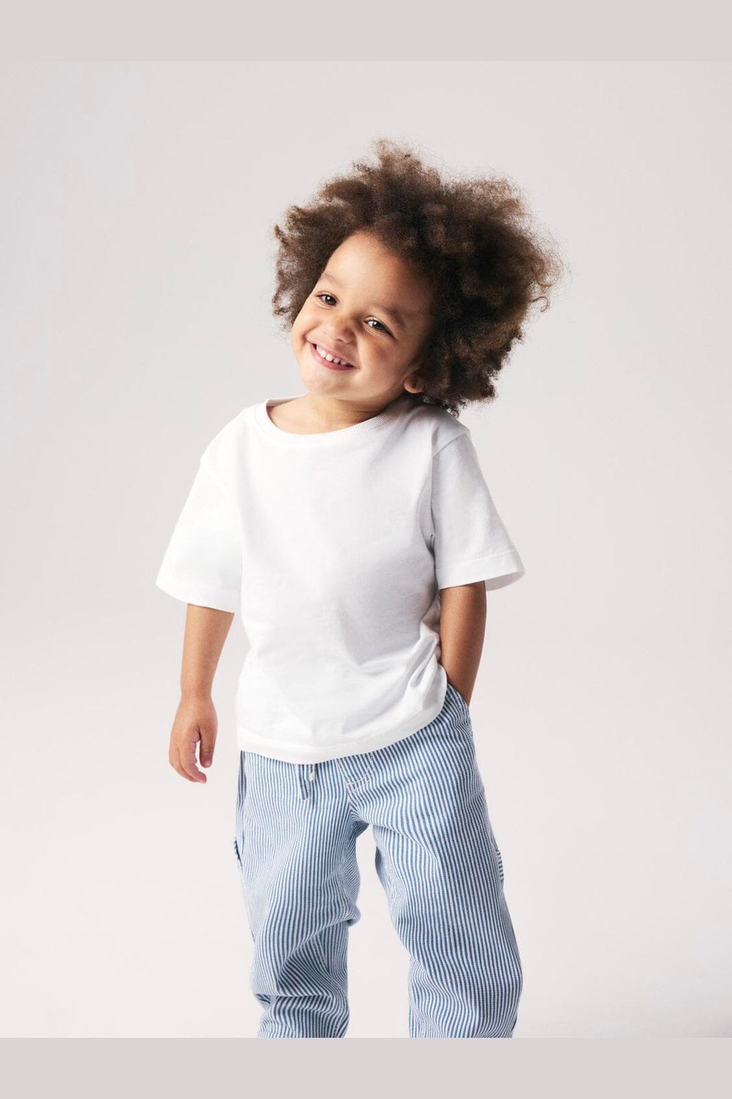 Name It - Nmmnola Tap Stripe Pants Carp 2299-Yf - 5121943 White Moonlight Blue