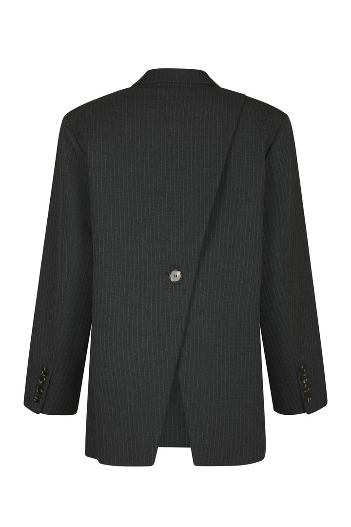 Neo Noir - Aarielle Slim Pinstripe Blazer 171088 - 107 - Dark Grey Melange