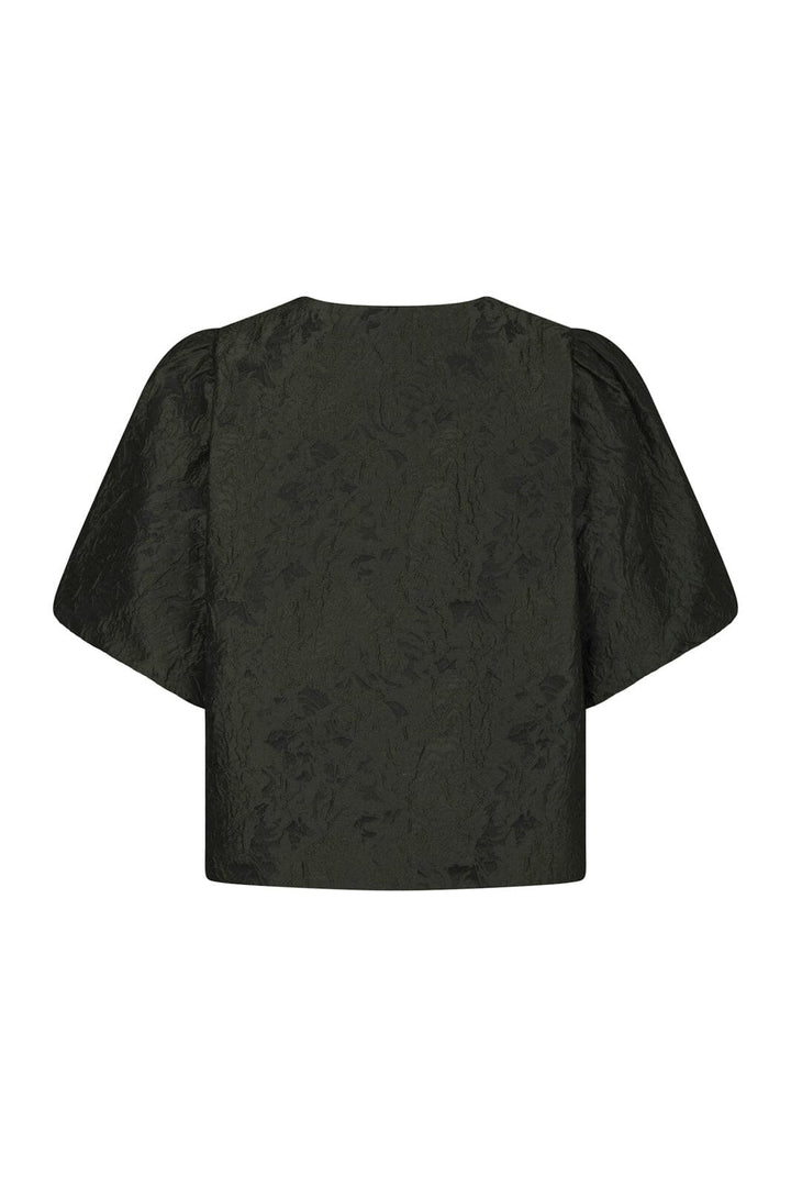 Neo Noir - Aisa Brocade Blouse 166369 - 155 - Dark Green