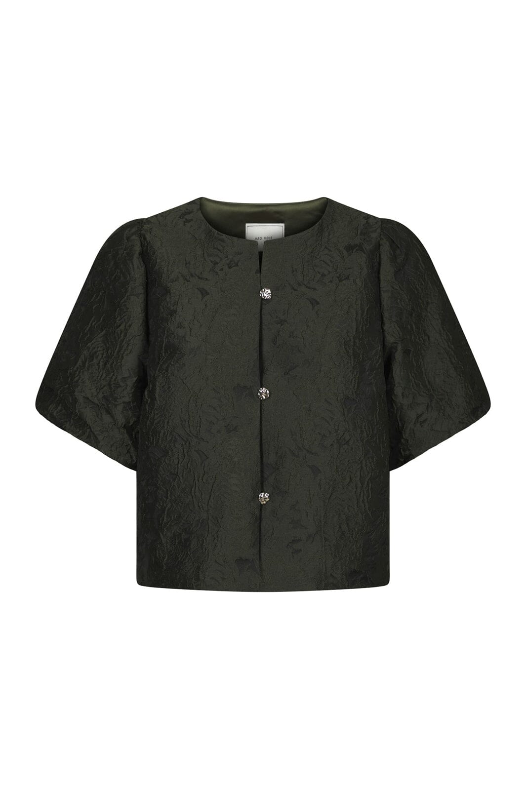 Neo Noir - Aisa Brocade Blouse 166369 - 155 - Dark Green