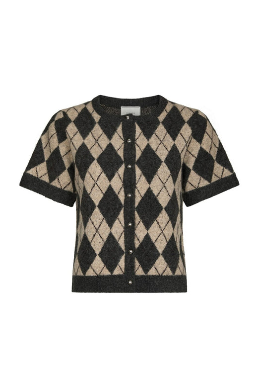 Neo Noir - Allestar Check Knit Cardigan 165729 - 123 - Beige