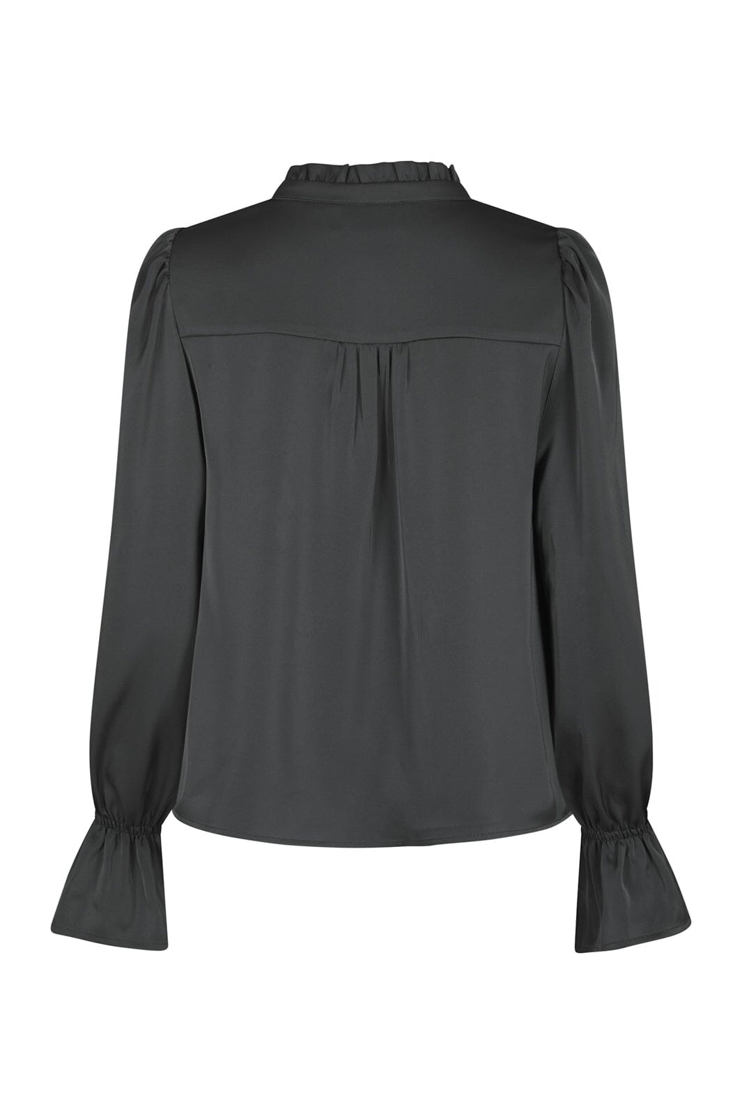 Neo Noir - Amara Drapy Satin Blouse 171105 - 132 - Antracit
