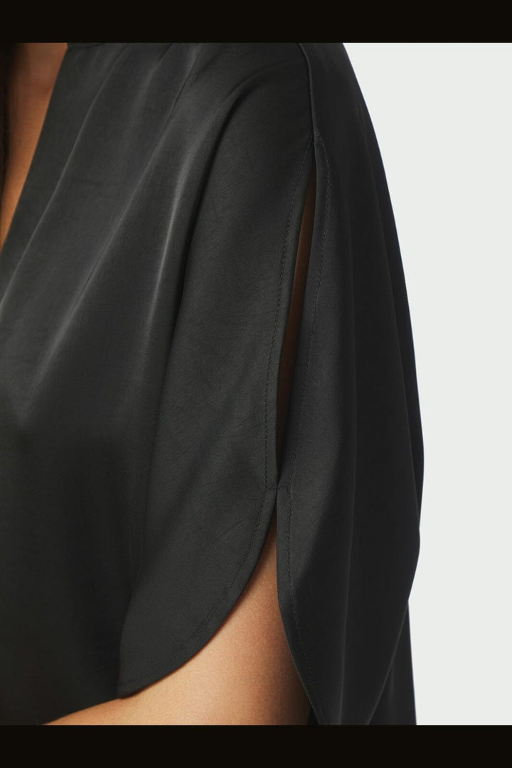Neo Noir - Anelle Heavy Sateen Blouse 168286 - 100 - Black