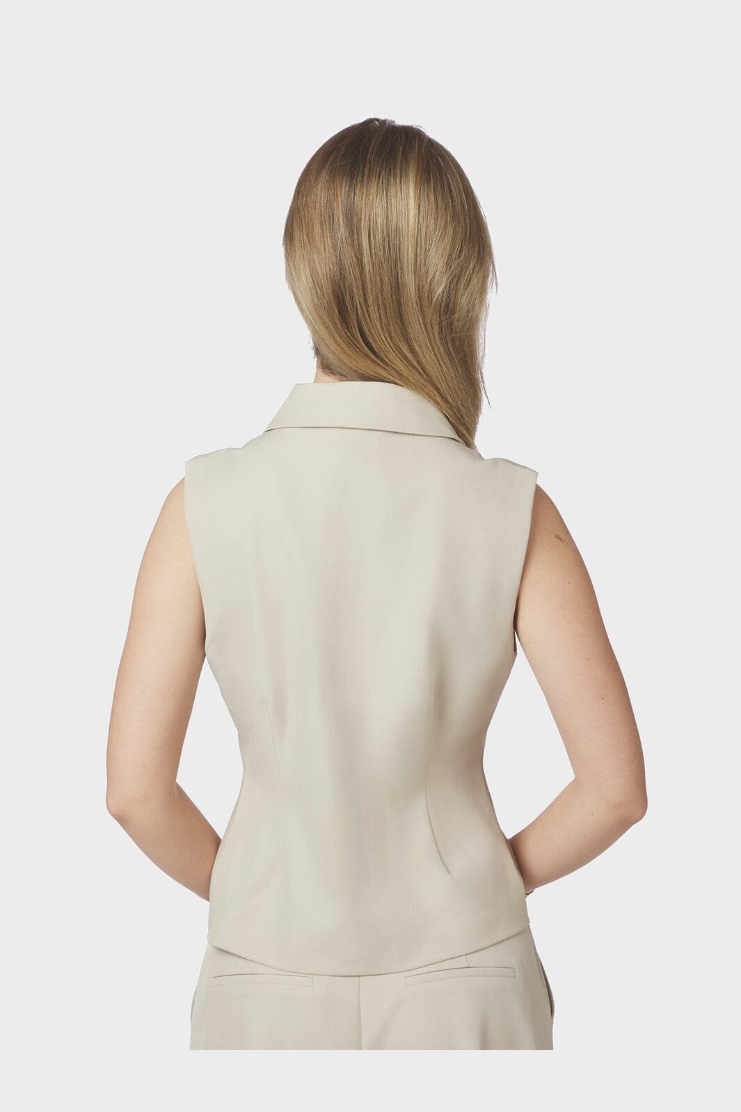 Neo Noir - Annabella Structure Waistcoat 165355 - 122 - Creme