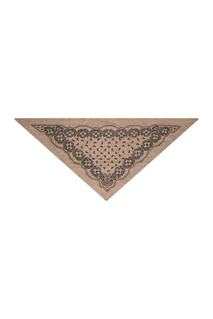 Neo Noir - Ariya Paisley Knit Scarf 171220 - 976 - Beige Melange