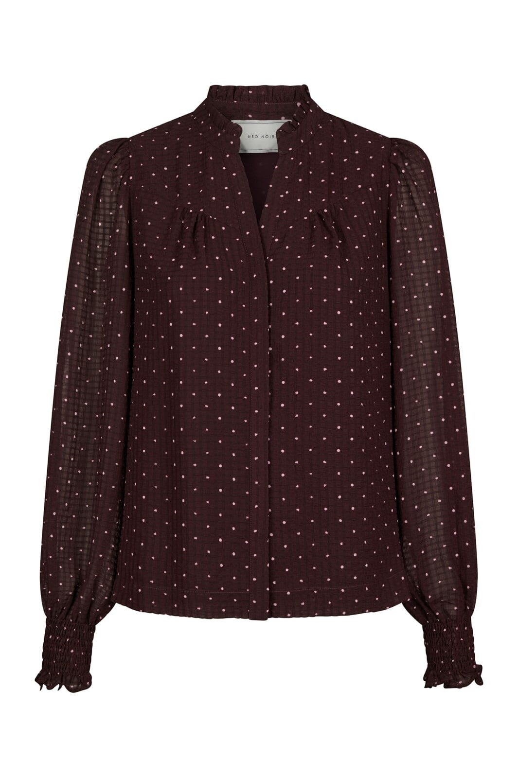 Neo Noir - Astrida Dotted Blouse 170798 - 174 - Burgundy
