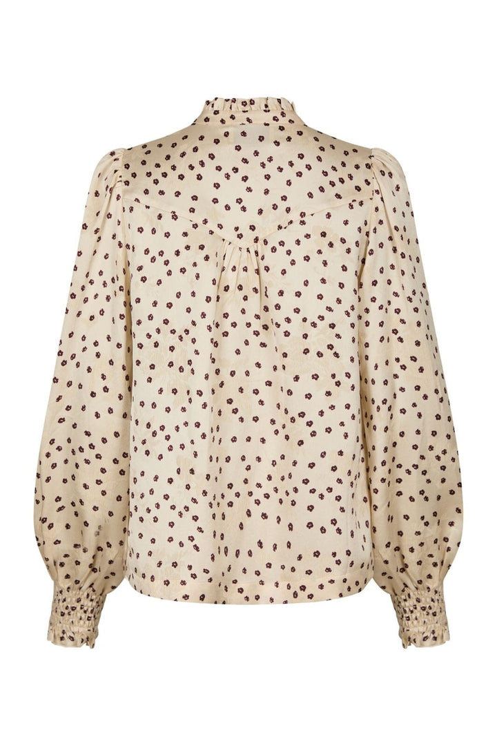 Neo Noir - Astrida Flower Jacquard Blouse 170202 - 122 - Creme