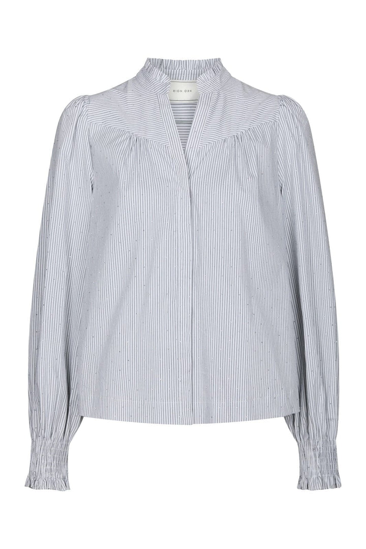 Neo Noir - Astrida Stripe Stone Blouse 167292 - 120 - White