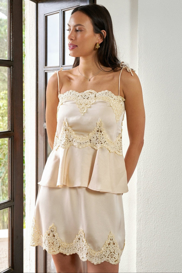Neo Noir - Benisa Heavy Sateen Skirt 169012 - 191 - Light Yellow Nederdele 