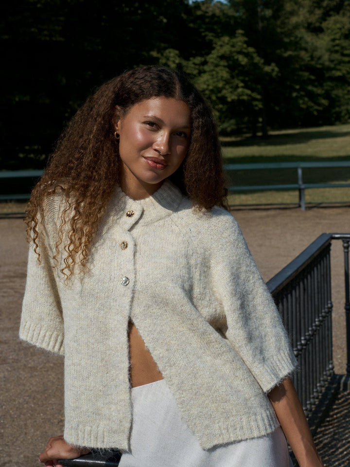 Neo Noir - Benuta Fluffy Knit Cardigan 165816 - 124 - Ivory Cardigans 