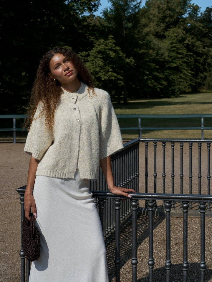 Neo Noir - Benuta Fluffy Knit Cardigan 165816 - 124 - Ivory Cardigans 
